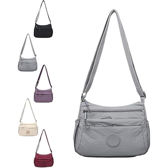 Multi-Pocket Zipper Crossbody Bag Fashionable Shoulder Bag with Adjustable Strap for Daily Use