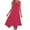 Hot Pink, variant on Xunlbb Women's Dresses Midi Tank Top Dress with Round Neck Sleeveless Lightweight Solid Basic Simple Essentials Summer Beach Fashion Club Vacation Casual Outfit Plus Size