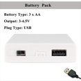 thumbnail image 5 of Paquete de 4 Baterías USB Portátiles para Luces LED 5 V. Convertidor Fuente Alimentación A Batería, Ideal Uso en Interiores y Exteriores., 5 of 5