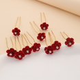 thumbnail image 1 of Horquillas para el pelo de flores para mujer, horquillas para el pelo de boda con cristal, diferentes estilos, 3 piezas (30 individuales), accesorios de joyería para el cabello, 1 of 5