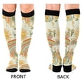 thumbnail image 4 of FORMRS Womens Knee High Socks Casual Long Thick Travel Daily Wear, 2 Pairs, Beige Clouds, 4 of 6