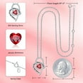 thumbnail image 2 of Turandoss Love Heart Pendant Necklace for Wome, 925 Sterling Silver Birthstone Necklace Jewelry Anniversary Valentines Day Gifts for Her Mothers Day Birthday Gifts for Women Mom Wife Girlfriend, 2 of 7