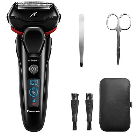 Panasonic Es La93 K Panasonic ES-LT3N-K ARC3 3-Blade Electric Shaver Built-In Pop-up Trimmer, Active Shave Sensor Technology and Wet Dry Operation Bundle with Grooming Kit ()
