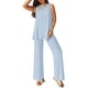 thumbnail image 1 of Conjunto Lounge PRETTYGARDEN Mujer 2 Piezas Verano Azul Claro, 1 of 8