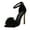 Black, variant on Women's Open Toe Ankle Strap Fluffy Feather Stiletto High Heel Dress Sandal