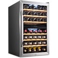 thumbnail image 1 of Ivation, 43 Bottle, Dual Zone Compressor, One Door Refrigerator W/ Lock, Silver, 1 of 9