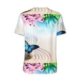 thumbnail image 3 of Haiem Hip Hop Hipster Baseball Jersey Button Down Shirts Sports Uniforms Men Women Jersey(Butterfly In Blossoms Zen,Medium), 3 of 9