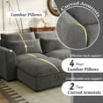 thumbnail image 3 of Harper & Bright Designs Modern Modular Corner Sofa Sectional with 2 Storage Ottomans, Free Combination L-Shaped Couch Set for Living Room, Gray, 3 of 19