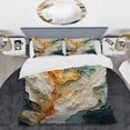 thumbnail image 2 of Designart "Organic Abstraction Orange and White Line Art" Abstract Bedding Covert Set - Line Art Orange Modern Bed Set With 2 Shams, 2 of 6