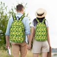 thumbnail image 4 of Naloa Kiwi and Avocado Print Durable Canvas College Rucksack,Laptop Excursion Backpack,Travel Notebook School Backpack,Bookbag For Men Women, 4 of 5