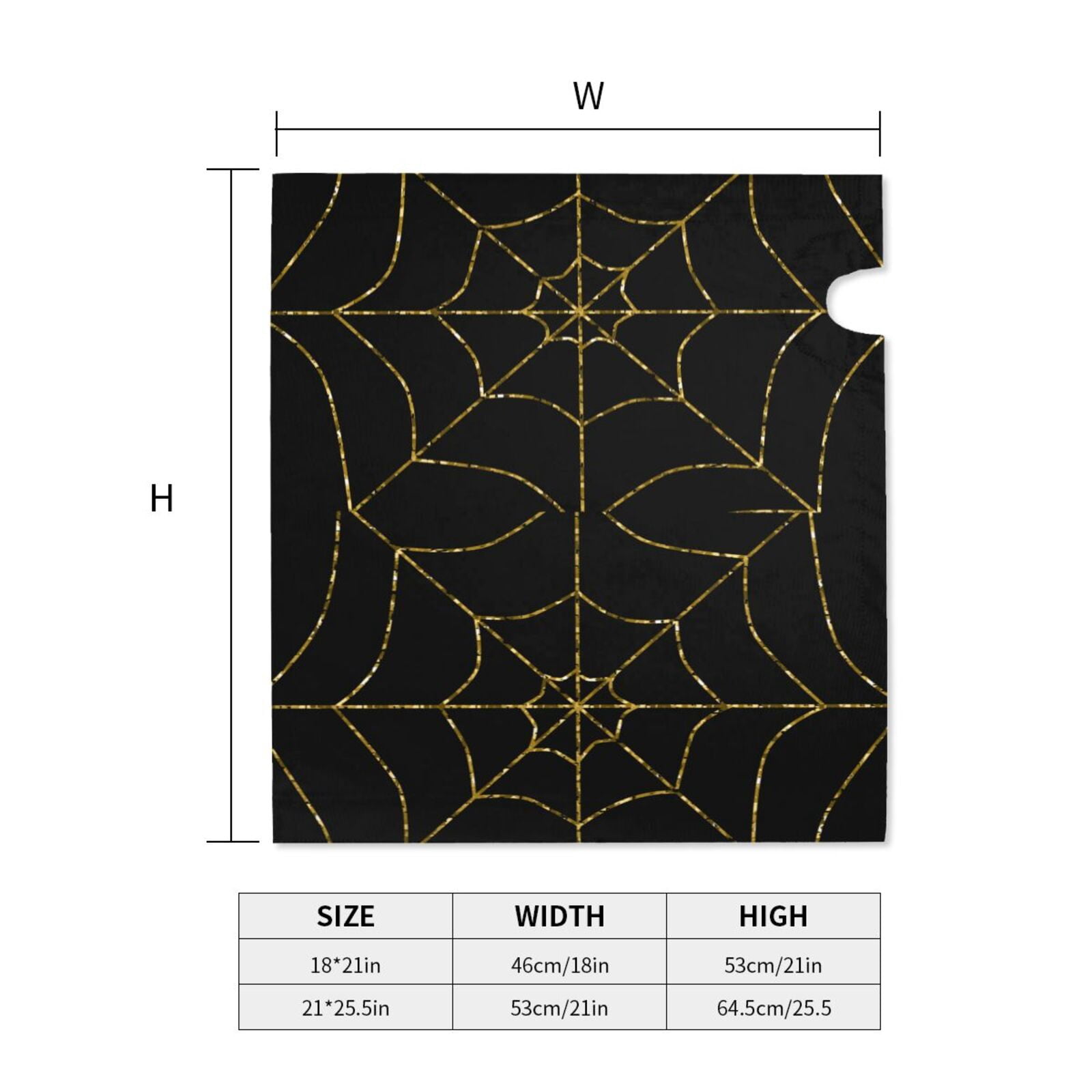 Logiee Golden Spider Web Print Post Letter Box Wrap Decor, Mailbox Cover Suitable for Standard Mailbox and Large Size Mailbox,Outdoor Yard Decoration-25.5x21 in