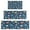 Blue, variant on DarkBlue Cartoon Dinosaurs PartyElements Pattern Kitchen Rugs Sets Of 3,Kitchen Runner Rugs Non Skid Washable,Decorative Kitchen Floor Mats for Kitchen,Sink,Laundry,17"x30" 17"x47" 17"x59"