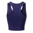 thumbnail image 4 of MixMatchy Women's Cotton Basic Sleeveless Racerback Sports Crop Tank Top, 4 of 4