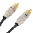 thumbnail image 3 of 2 RCA Male to 2 RCA Male o Cable with Aluminum Alloy Connector for Xbox 360, Black, 1m, 3 of 4