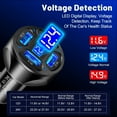 thumbnail image 3 of 4-in-1 USB Car Charger 3.1A Fast Charging Multi-function 4-port Charger With Digital Display, 3 of 5
