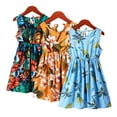 thumbnail image 6 of Girls Cotton Dress for Kids Toddler Sleeveless Casual Sundress Teen Summer Flower Printed Jumper Princess Dress for 3-12Y, 6 of 8