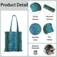 thumbnail image 2 of Texture Leopard Canvas Tote Bag Cheetah Print Animal Pattern Fashion Vintage Classic Cute Cartoon Abstract Aesthetic Reusable Eco-Friendly Foldable Tote, 2 of 6