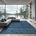thumbnail image 2 of ODIKA 6'x9' Washable Area Rug Solid Boho Design With Subtle Diamond Border And Accent Motifs for Family Room, Living Room, Master Bedroom, Non-Slip, Easy Care, 2 of 7
