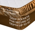 thumbnail image 2 of Satin Sheets Full [4-Piece, Coffee] Hotel Luxury Silky Bed Sheets - Extra Soft 1800 Microfiber Sheet Set, Wrinkle, Fade, Stain Resistant - Deep Pocket Fitted Sheet, Flat Sheet, Pillow Cases, 2 of 2