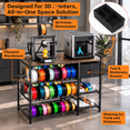 Large 3D Printer Stand, 4-Tier Heavy Duty Metal Workstation with ...