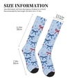 thumbnail image 5 of Socks Calf Pressure Socks Breathable Moisture Absorbent 11.8in×7.9in Full Print Designed For Hiking Walking Sports Nautical Theme Thin Ribbon Bow Pattern 1 Black, 5 of 8