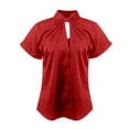 thumbnail image 4 of LIZUOJUNF Basic T Shirts for Wome Short Sleeve V Neck Blouse Plus Size Blouses Dressy Casual, M, 4 of 7
