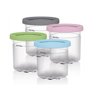 CUTIECLUB Pack of 4 Ice Cream Pint Containers and Comoros