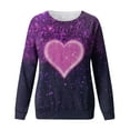 thumbnail image 4 of CEHVOM Women's Spring Fall Printed Long Sleeves Round Neck Casual Tee Tops, 4 of 4