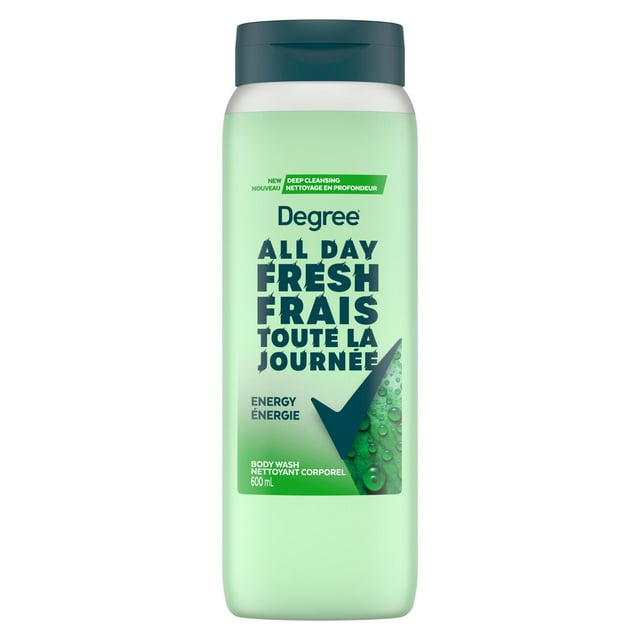 Degree All Day Fresh Body Wash 10H Fresh Scent Energy, 600 ml
