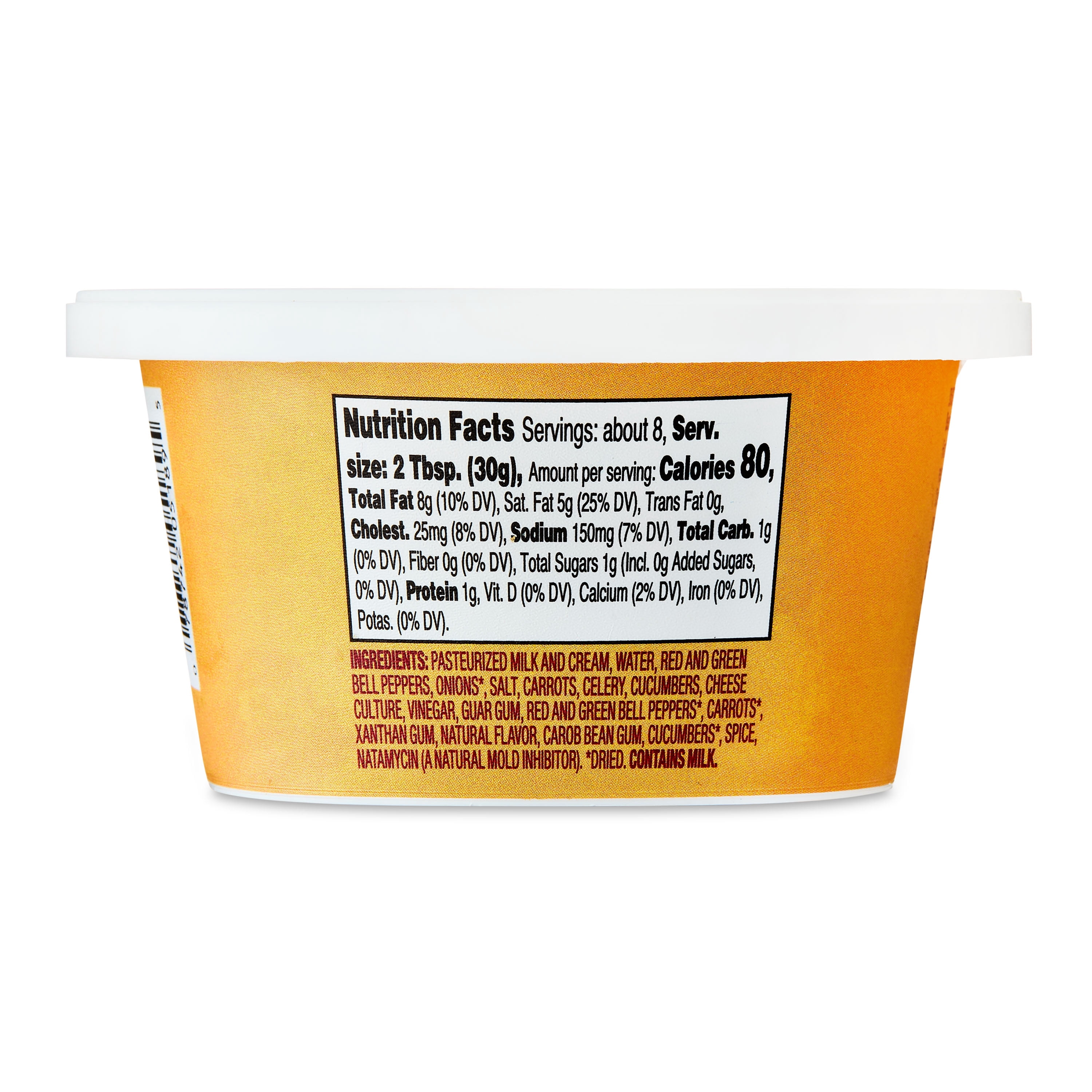 Great Value Garden Vegetable Cream Cheese Spread, 8 oz Tub (Refrigerated)