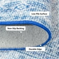 thumbnail image 2 of Wondo Floral Washable Rugs, 4x6 Area Rug for Living Room, Soft Large Boho Bedroom Rug, Botanical Non Slip Ultra Thin Floor Carpet for Dining Room Nursery Office, Light Blue, 2 of 7