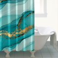 thumbnail image 4 of Cyan Marble Gold Spot Pattern Shower Curtain 84"x72" ,Bathroom Decorative Shower Curtains Set with 12 Hooks,Modern Waterproof Washable Shower Curtain, 4 of 6