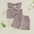 thumbnail image 2 of UAYOTSE 9 Month Baby Girl Clothes Summer Baby Girl Clothes Toddler Summer Clothes Outfits Top Shirt Cute Shorts Set,Sizes 6-12 Months, 2 of 3