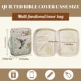 thumbnail image 5 of FOR U DESIGNS Hummingbird Cherry Blossom Pattern Bible Cover Case with Handle Quilted Protective Church Organizer Holder Bag Christian Bible Accessories for Bible Study/Daily Use, 5 of 7
