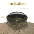 thumbnail image 5 of Sunnydaze 34" Round Wood-Burning Black Finish Steel Cauldron Style Outdoor Fire Pit Bowl, 5 of 13