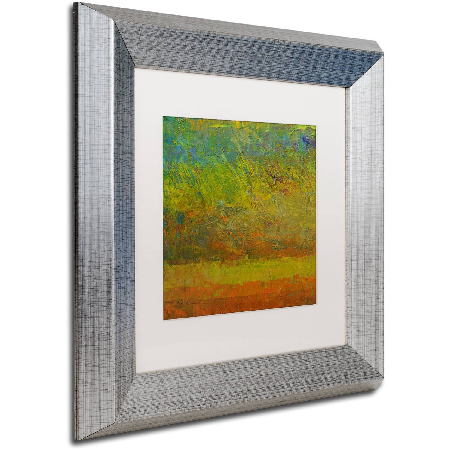Trademark Fine Art "Golden Dawn" Canvas Art by Michelle Calkins, White Matte, Silver Frame