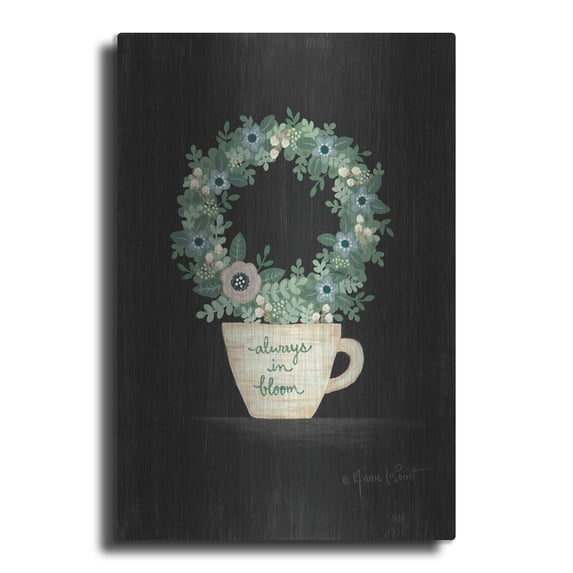 Luxe Metal Art 'Always in Bloom' by Annie LaPoint, Metal Wall Art, 24"x36"