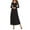 #139-Black, variant on Women's Solid Color Maxi Dress Long Sleeve Round Neck High Waist Loose Fit Ankle Length Casual Elegant spring fall Wear Gift