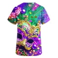 thumbnail image 5 of Cxenplz Valentine Scrub Tops Women V-Neck Short Sleeve Holiday Themed Heart Scrubs, 5 of 5