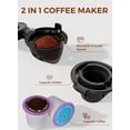 thumbnail image 3 of Single Serve Coffee Maker for K-Cup Pods & Ground Coffee 40 oz Water Tank Black, 3 of 7
