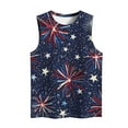 thumbnail image 4 of Jsaierl Women's 4th of July Tank Tops Plus Size Patriotic American Flag Print Tees Loose Fit Sleeveless T Shirts Camisole Lightweight Crewneck Tanks S-XXXXXL, 4 of 5