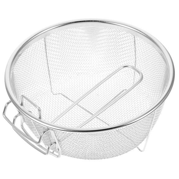 Raindrops Deep Fryer Basket with Foldable Handle, Multipurpose Kitchen Frying and Straining Tool for Convenient Cooking
