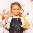 thumbnail image 2 of Math Equations Lab Diagrams Green Pattern Kids Aprons for Girls and Boys,Adjustable Neck Strap Toddler Aprons for Kids Cooking Baking, 2 of 6