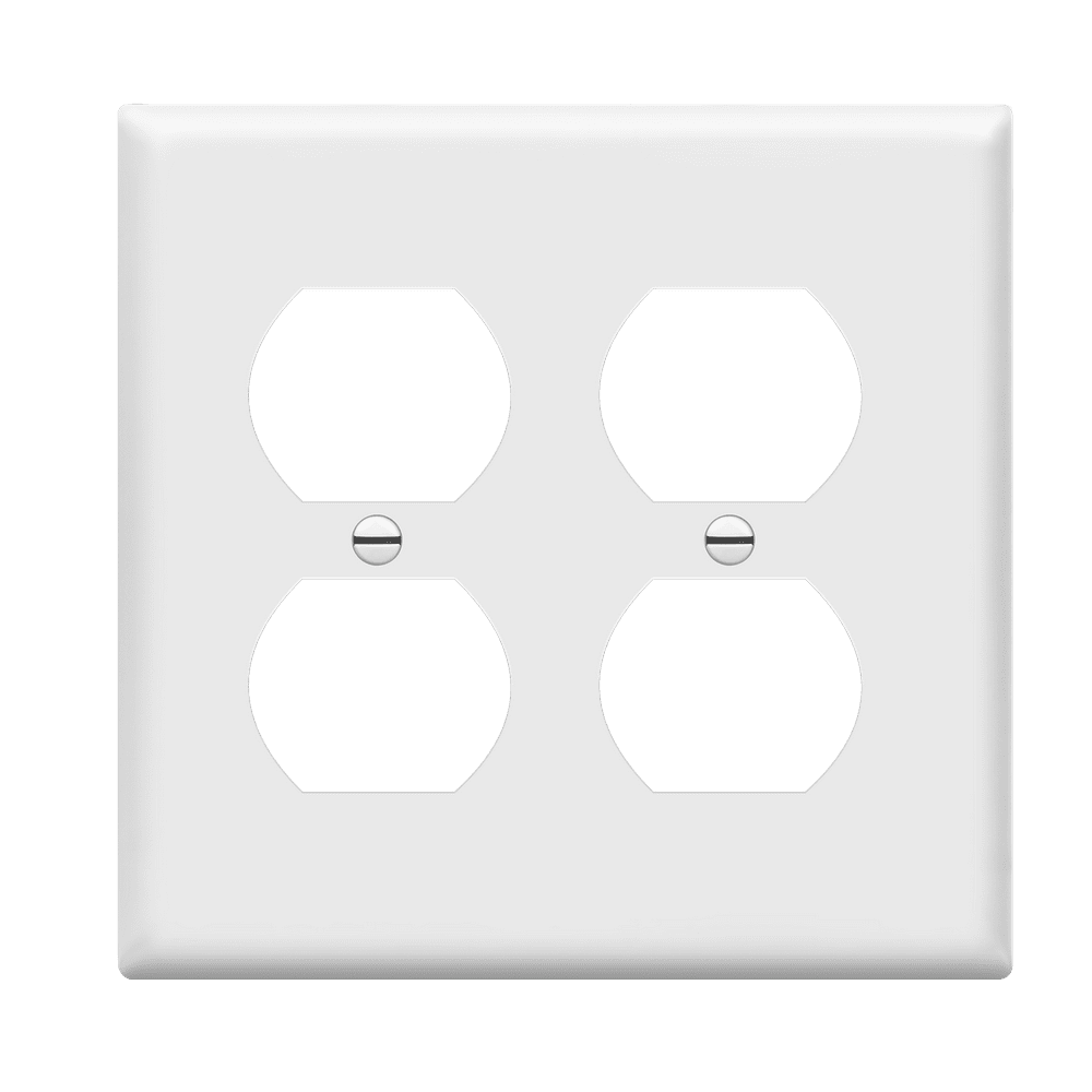 ENERLITES 8822W Duplex Receptacle Outlet Wall Plate, Standard Size 2