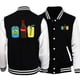 thumbnail image 4 of Chaqueta con estampado de lenguaje de señas esquelético para hombre, chaqueta de béisbol divertida de estilo hip hop, ropa de calle de gran tamaño para otoño, jersey de lana para hombre nuevo, 4 of 4
