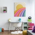 thumbnail image 2 of Stupell Industries Rainbow Stripes Pattern Yellow Sunshine Rays Illustration Canvas Wall Art, 36 x 48, Design by Lisa Perry Whitebutton, 2 of 7
