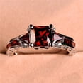 thumbnail image 3 of Womens Alloy Ring With Black Diamond Gem Inlay Fashion Jewelry And Artificial Gemstone Inlay Individually Packed, 3 of 4