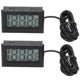 thumbnail image 2 of 2 termómetros digitales electrónicos, termostato, medidor de temperatura, actualización de 2 segundos con sonda, color negro, 2 of 15