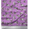 thumbnail image 1 of Soimoi Cotton Voile Fabric Leaves,Flower & Humming Bird Fabric Prints by Yard 42 Inch Wide, 1 of 3
