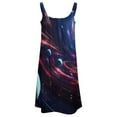thumbnail image 5 of Ladies' Summer Dress Beach Sleeveless Galaxy Star Outer Space T-shirt Vest Sun Skirt, 5 of 8